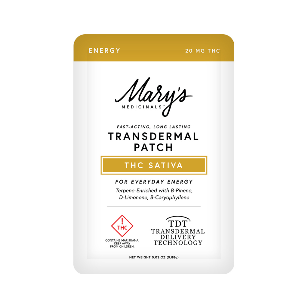 Co-Marysmedicinals-Topical-Patch-Sativa-20Mg.jpg Mary'S Medicinals Patch Thc Sativa 20Mg - Image 1