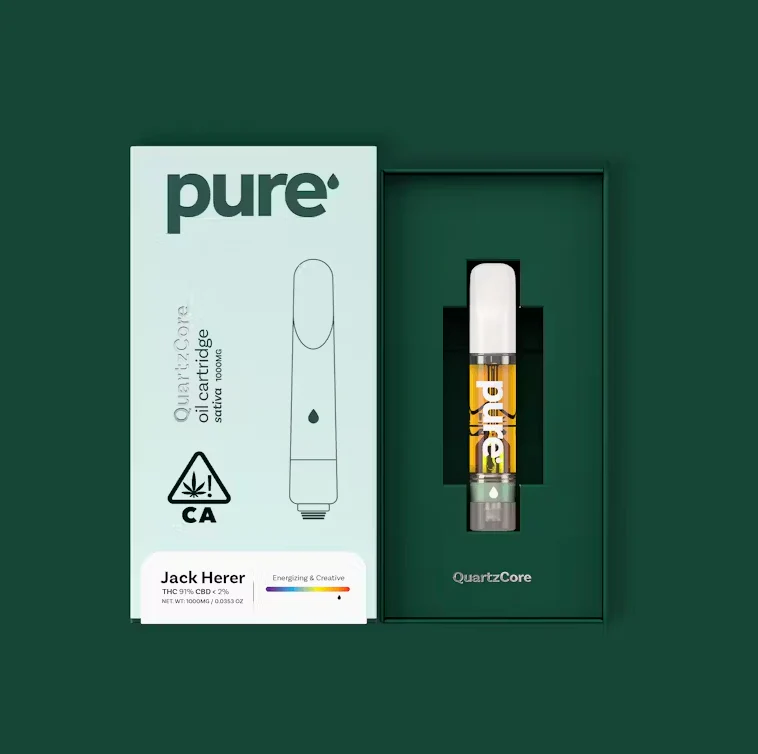 Pure Vape Quartzcore 1G Vape - Jack Herer Pure Vape Quartzcore 1G Vape - Jack Herer