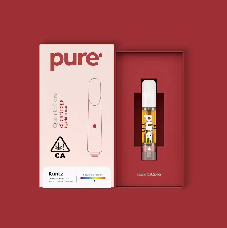 Pure Vape Quartzcore 1G Vape - Runtz Pure Vape Quartzcore 1G Vape - Runtz
