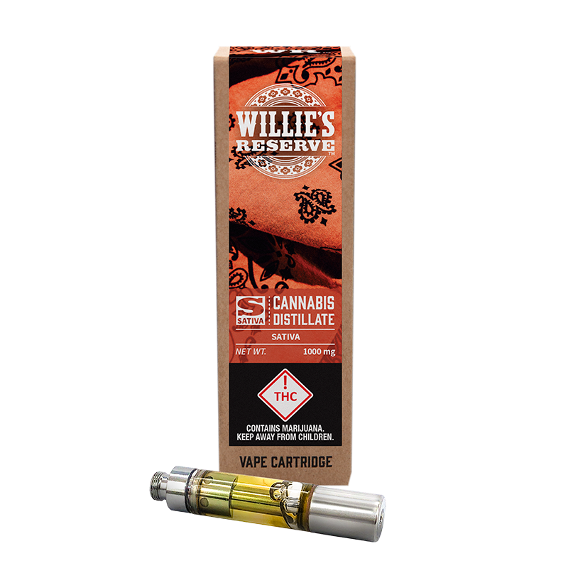 Willies-Reserve-Vape-Cartridge-Sativa-1G.png Willie'S Reserve Sativa Cart 1G - Image 1
