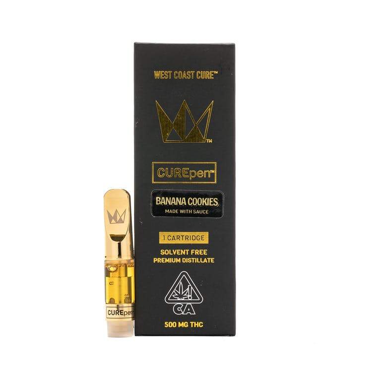 West Coast Cure Curepen Vape Cartridge - Banana Cookies West Coast Cure Curepen Vape Cartridge - Banana Cookies