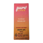 Pure Live Full Spectrum Refined Live Resin 1G Disposable Vape - Grape Ape