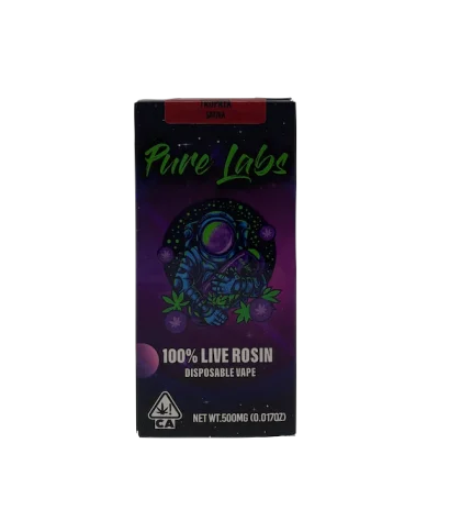 Pure Labs 100% LIVE ROSIN 500mL Disposable Vape - Tropaya
