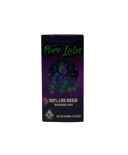 Pure Labs 100% LIVE ROSIN 500mL Disposable Vape - Garlic Cocktail